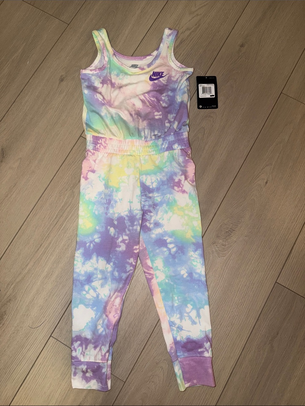 Toddler Girl Nike Pastel Tie-Dye Tank Jumpsuit - XS / 4